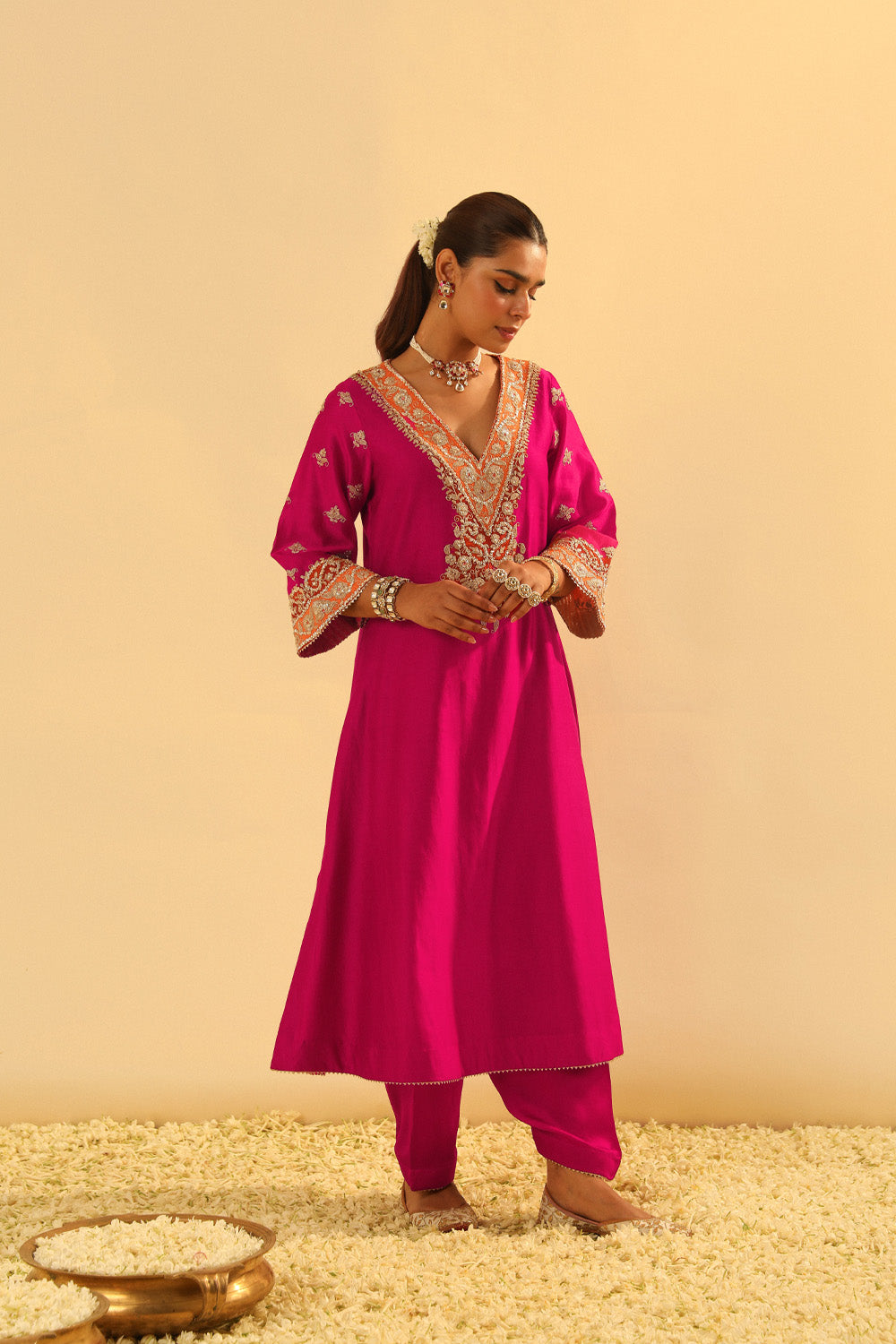 Alima - Long A-line Chauga with Salwar