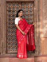 Red Pure Silk Banarasi Handloom Saree