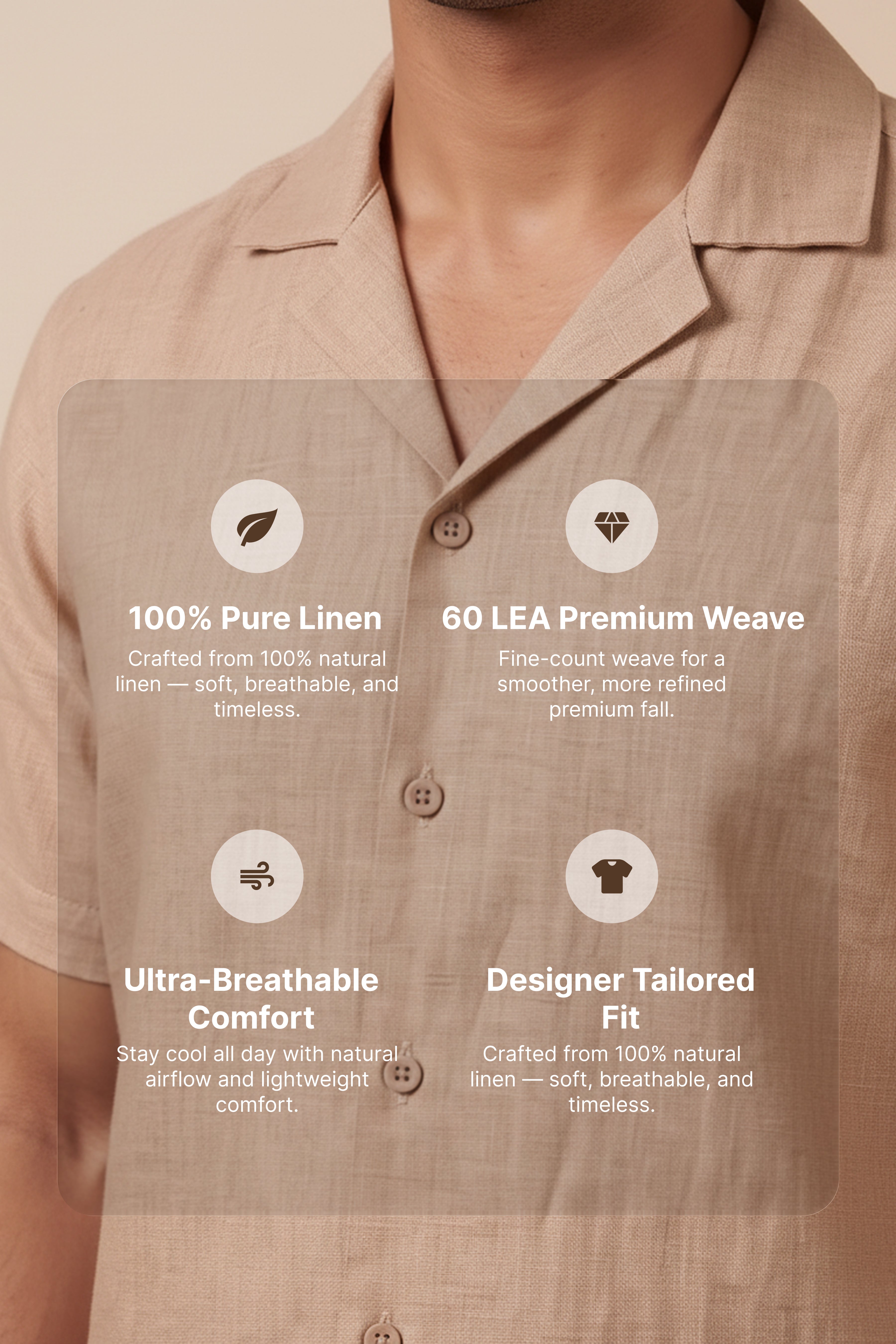 Dune — Beige Linen Shirt