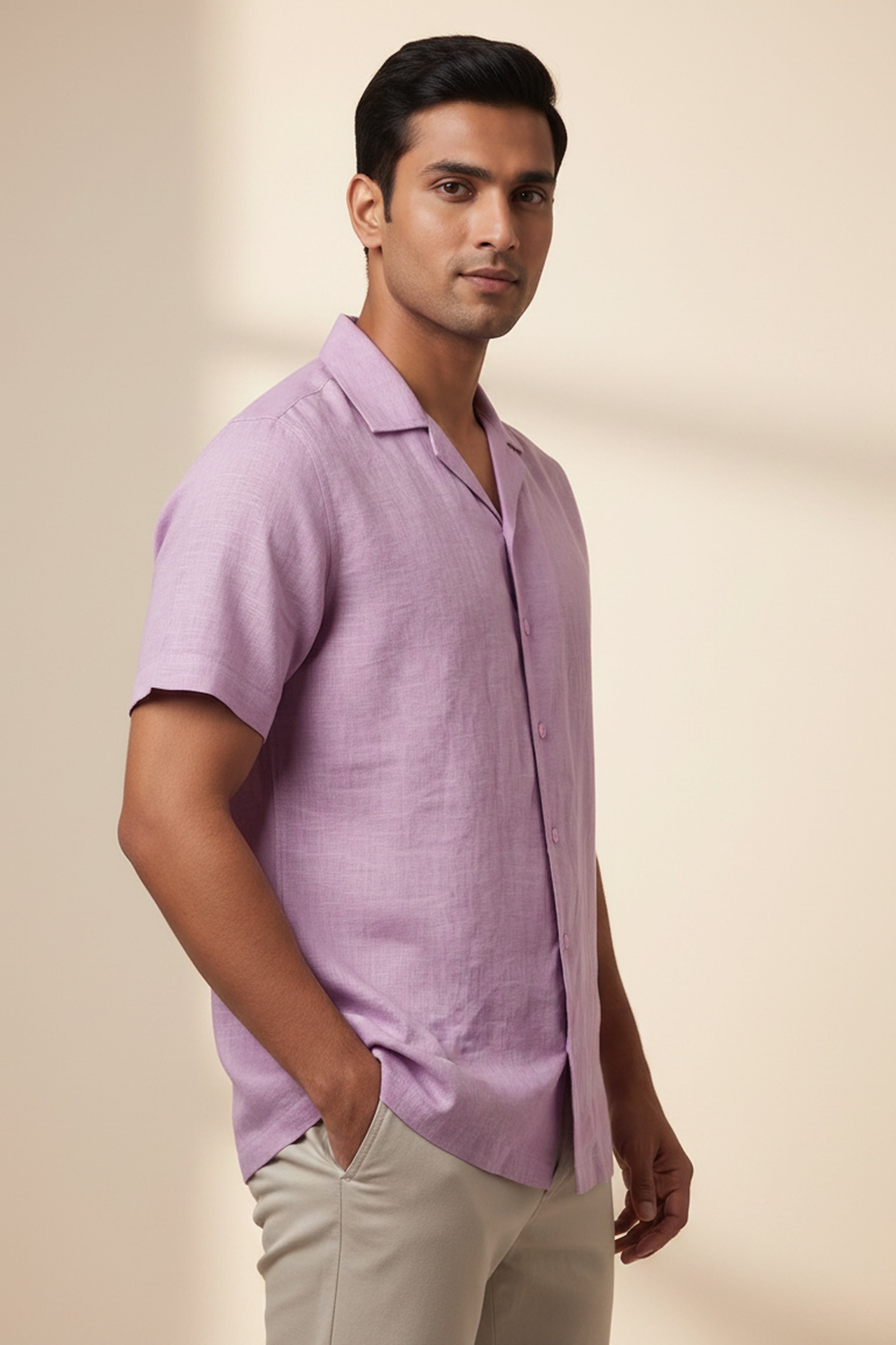 Lilac Drift — Lilac Linen Shirt