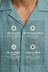 Seaform — Sea Green Linen Shirt