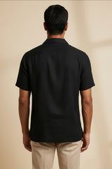 Eclipse — Black Cotton Shirt
