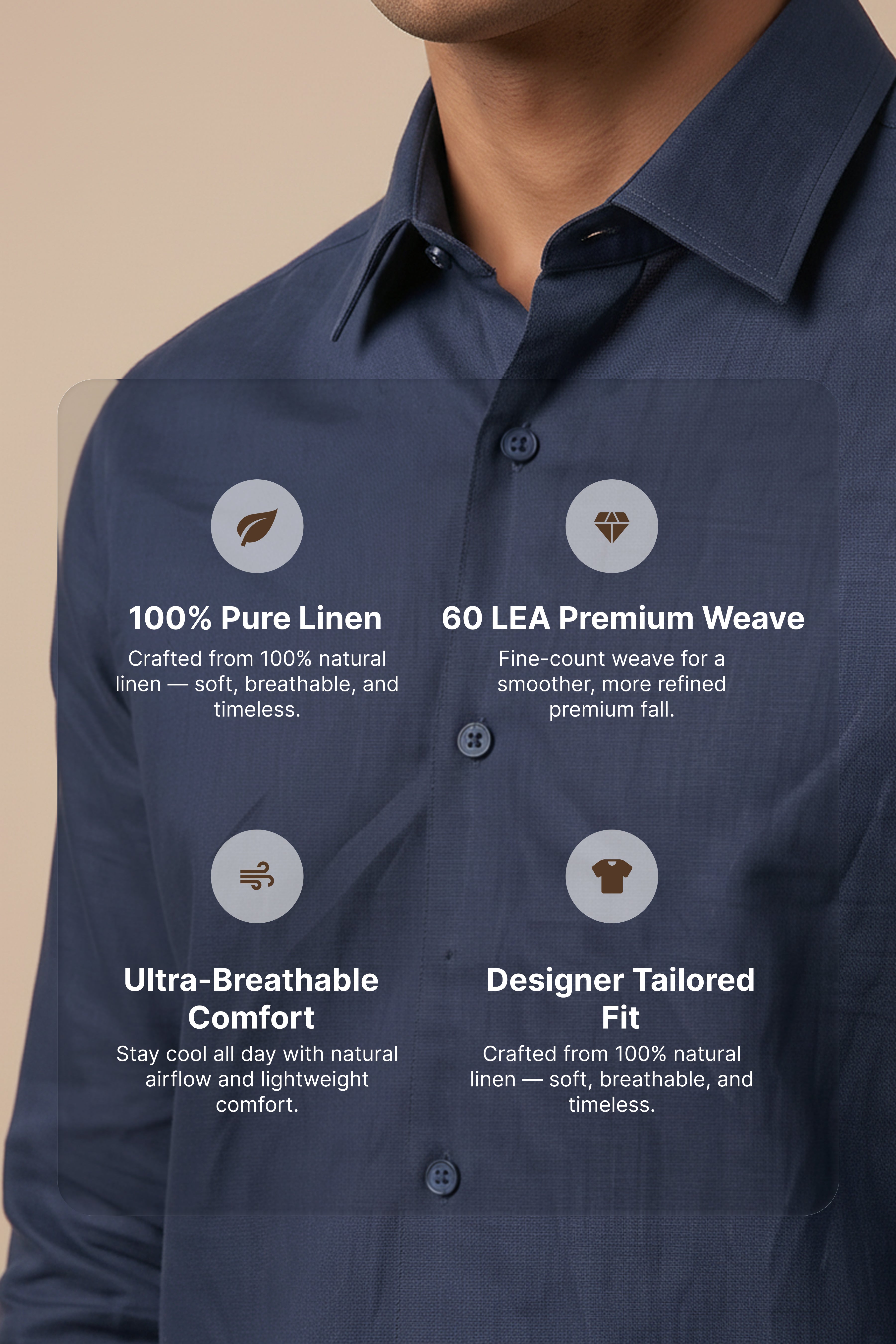Horizon — Blue Cotton Shirt