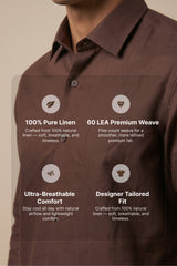Earthline— Brown Cotton Shirt