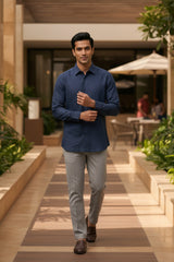 Horizon — Blue Cotton Shirt