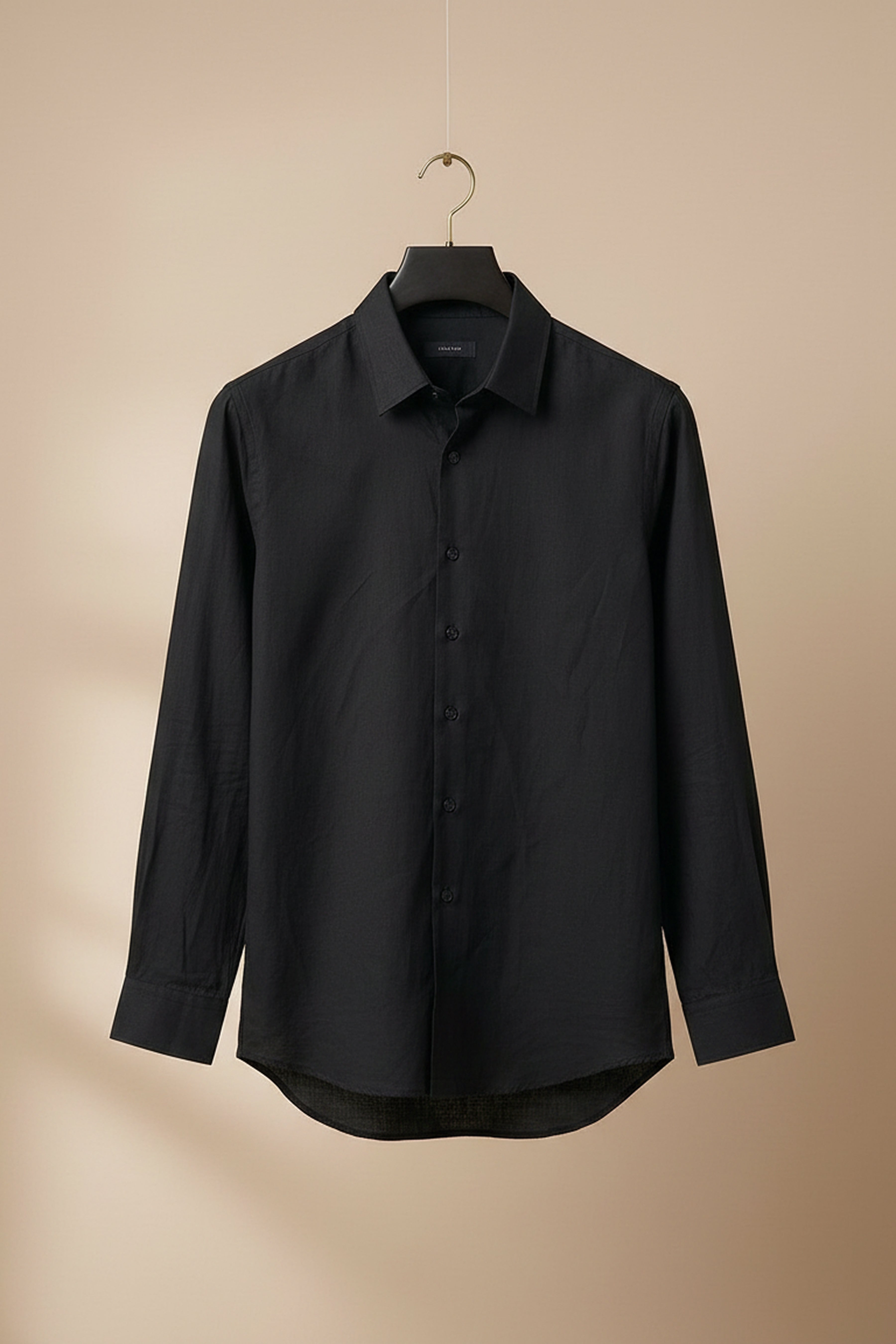 BareEase — Black Cotton Shirt