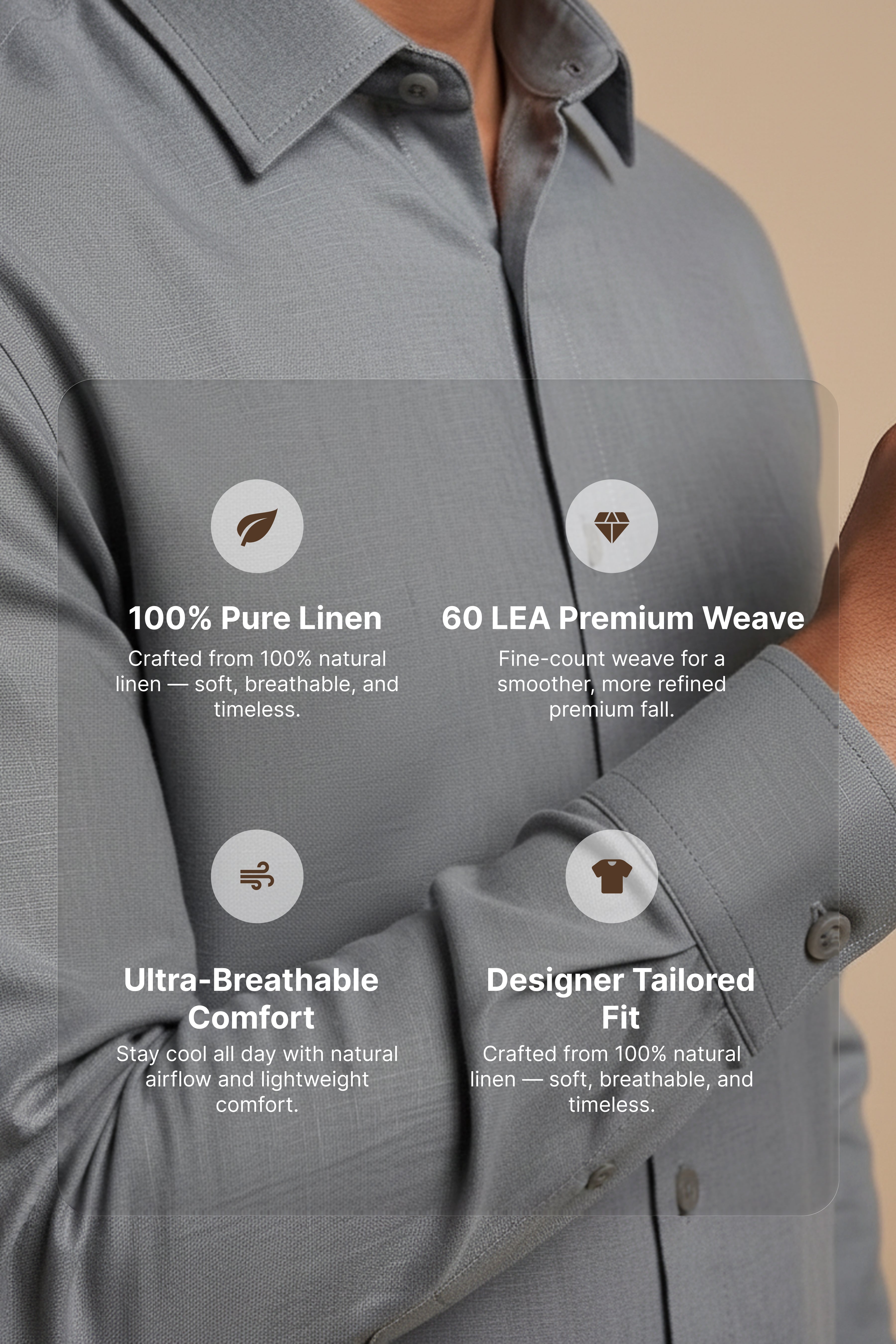 Driftline — Grey Cotton Shirt