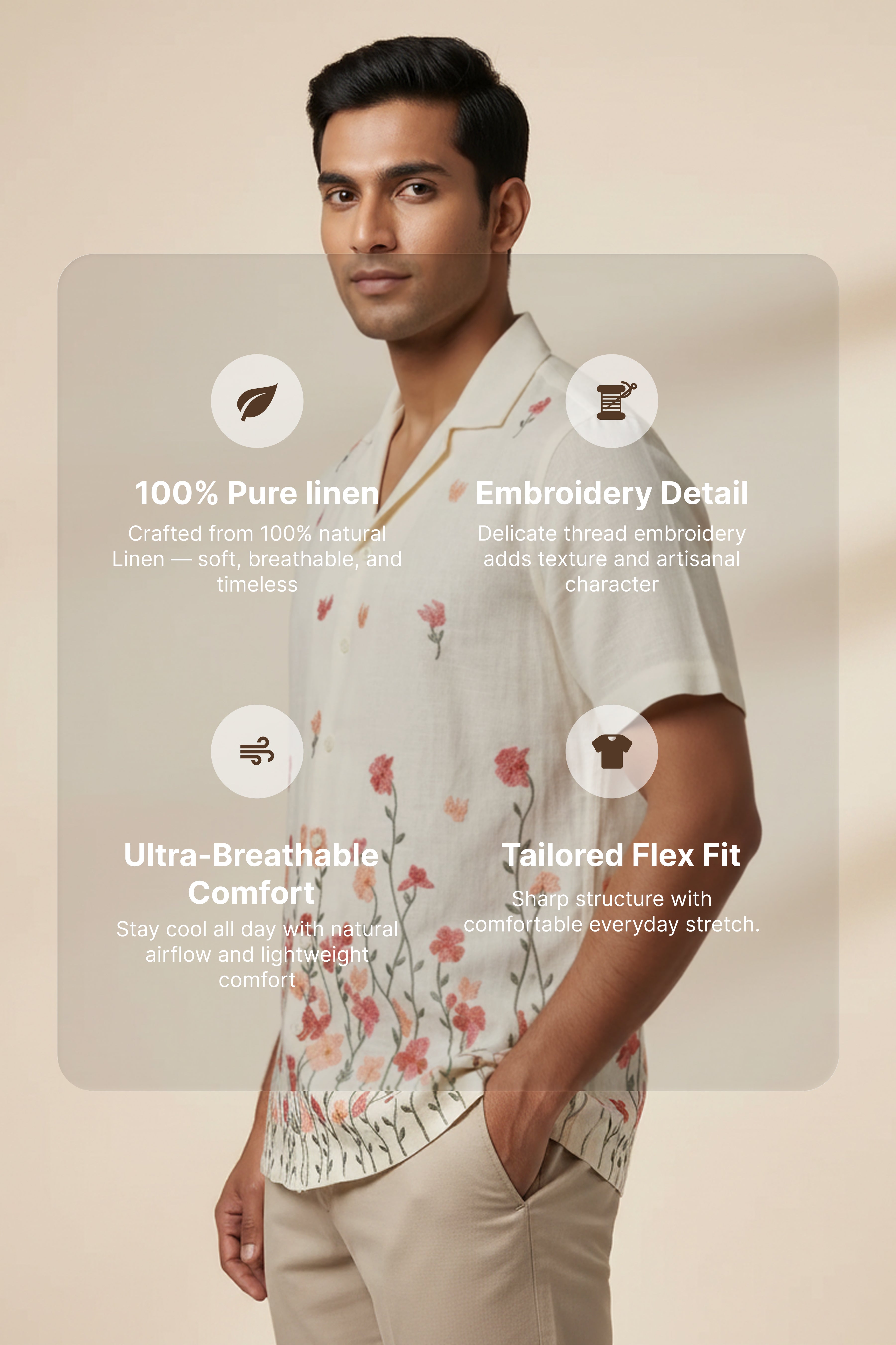 Meadow — Floral Embroidered Linen Shirt
