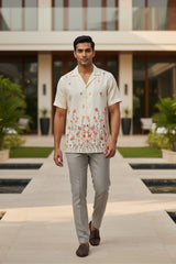 Meadow — Floral Embroidered Linen Shirt