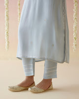 Sky Blossom Tissue Kurta with 
Narrow Pants & Dupatta - Set of 30