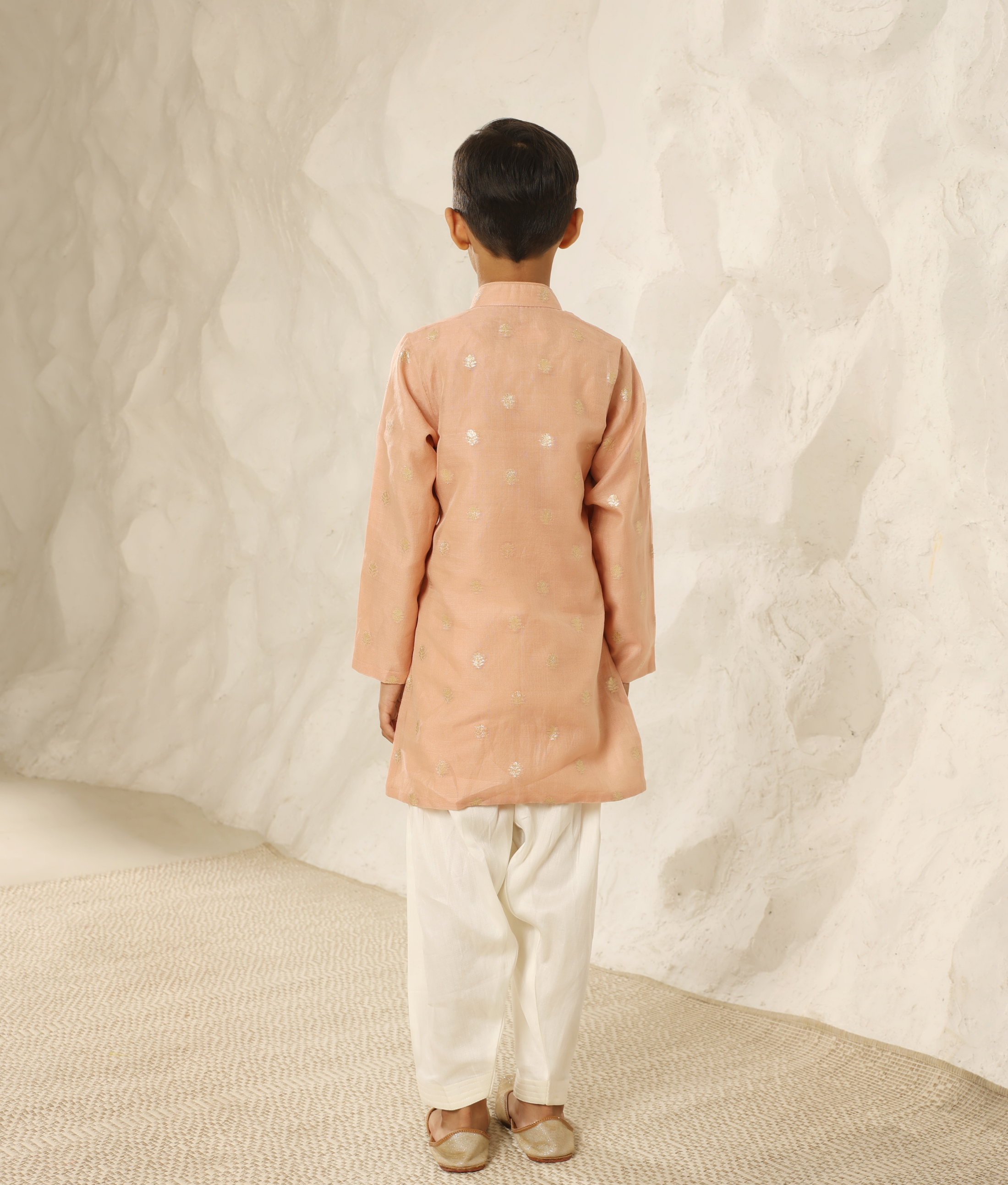 Peach Chanderi Kurta with Pant