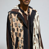 MASK AND FEATHER TRENCH COAT