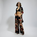 BLUE MASK PRINT OVERSIZED COORD SET