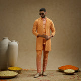 Orange Geo Embellished Jacket