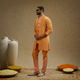 Orange Geo Embellished Jacket