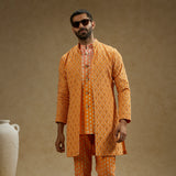 Orange Geo Embellished Jacket