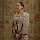 Beige Boho Stripe Noor Jacket Set