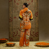 Orange Mask Print Coord Set