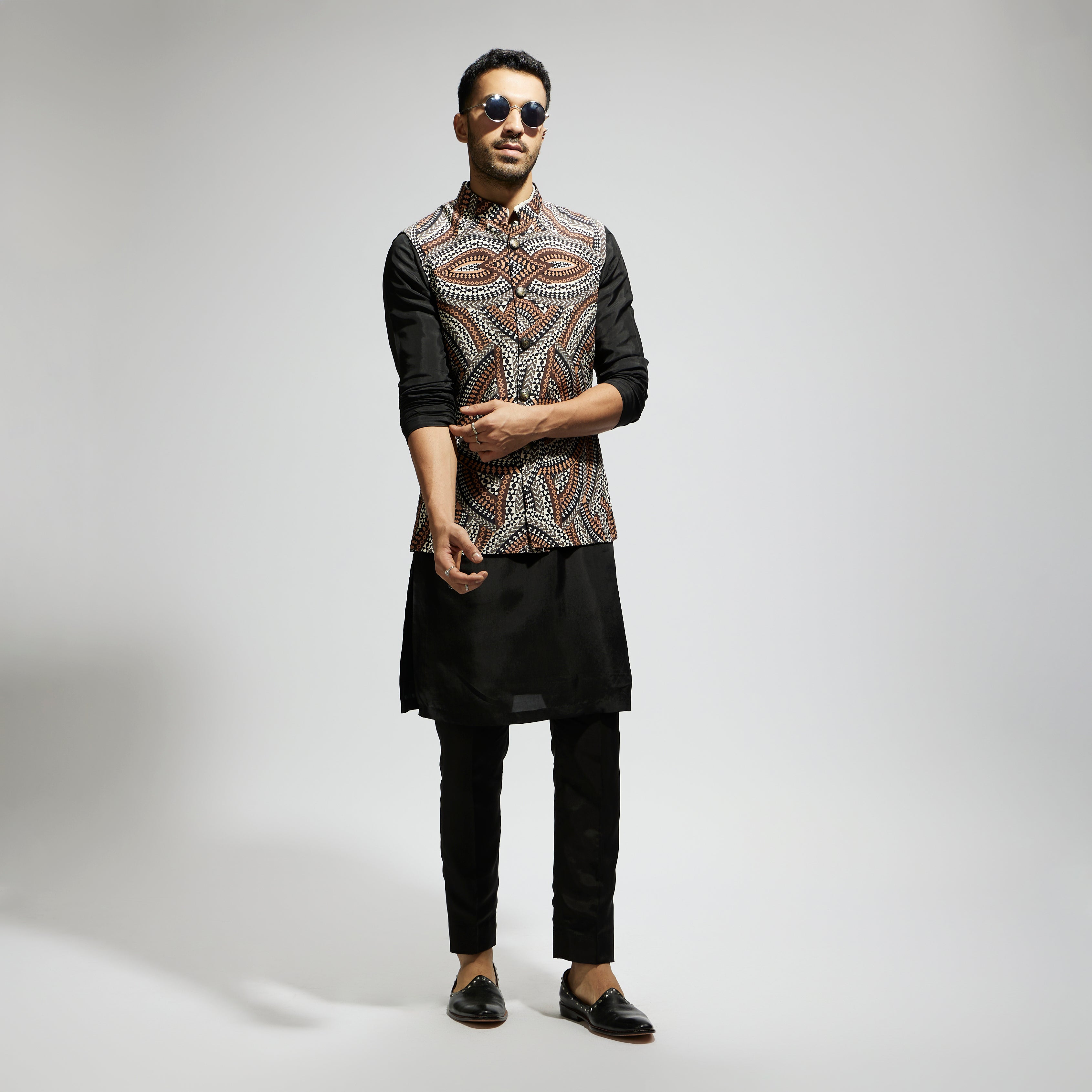 BLUE BOHO GEO PRINTED BUNDI