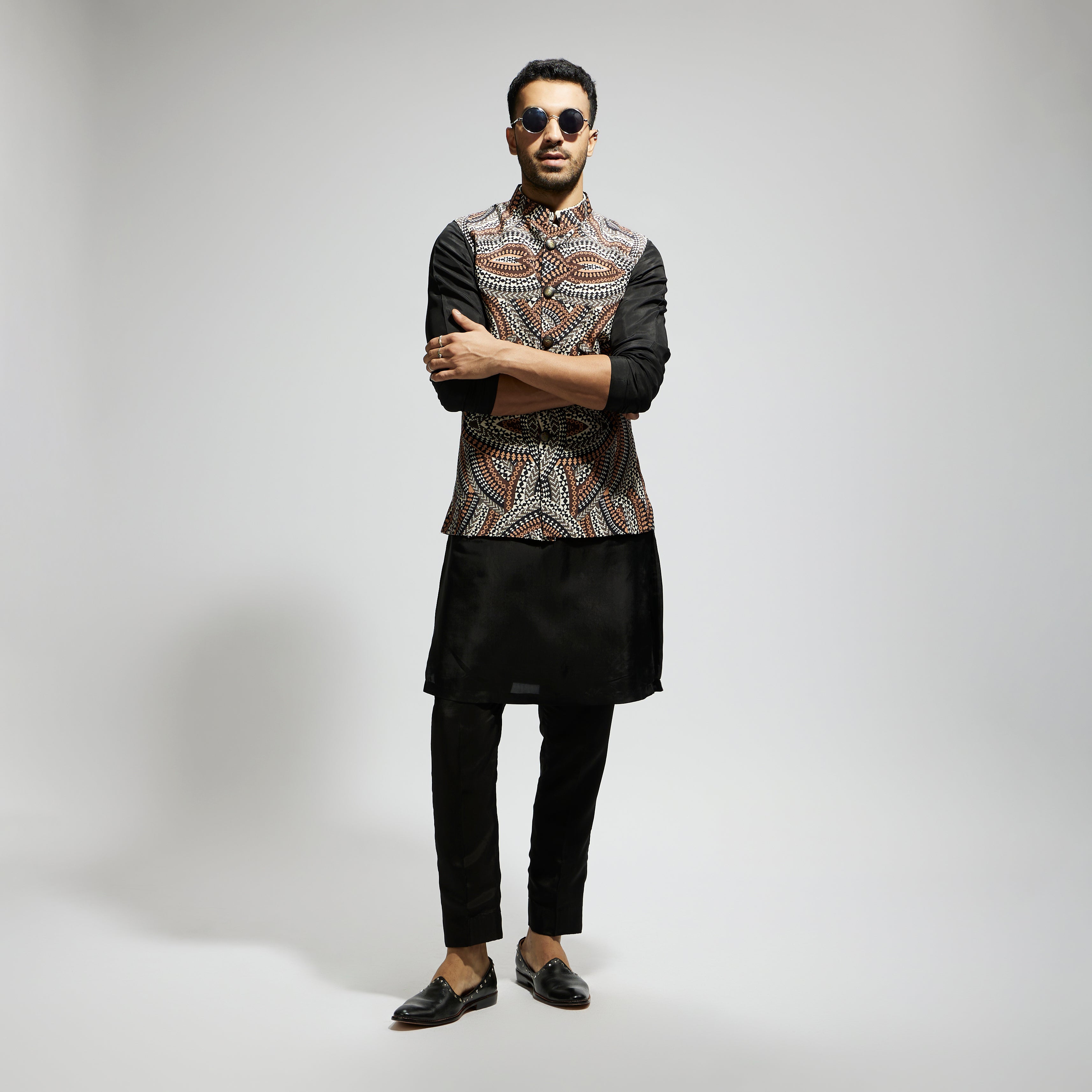 BLUE BOHO GEO PRINTED BUNDI