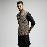BLUE BOHO GEO PRINTED BUNDI