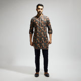 BLUE JAAL EMBELLISHED ROLLED UP SLEEVES