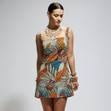 ABSTRACT ENGINEERED TEXTILE EMBELLISHED MINI