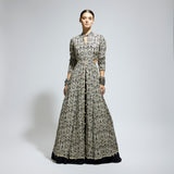 WHITE HEAVILY EMBELLISHED WAIST CUT OUT JACKET PAIRED A MIDNIGHT BLUE LEHENGA