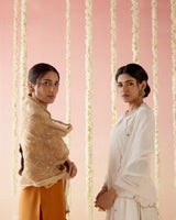 Orange Lily Dori Embroidered Kurta with Narrow Pants & Dupatta - Set of 3