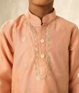 Peach Chanderi Kurta with Pant