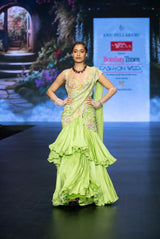Kuha Pre-draped saree set