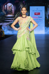 Kuha Pre-draped saree set