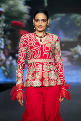 Mira ruffled jacket set