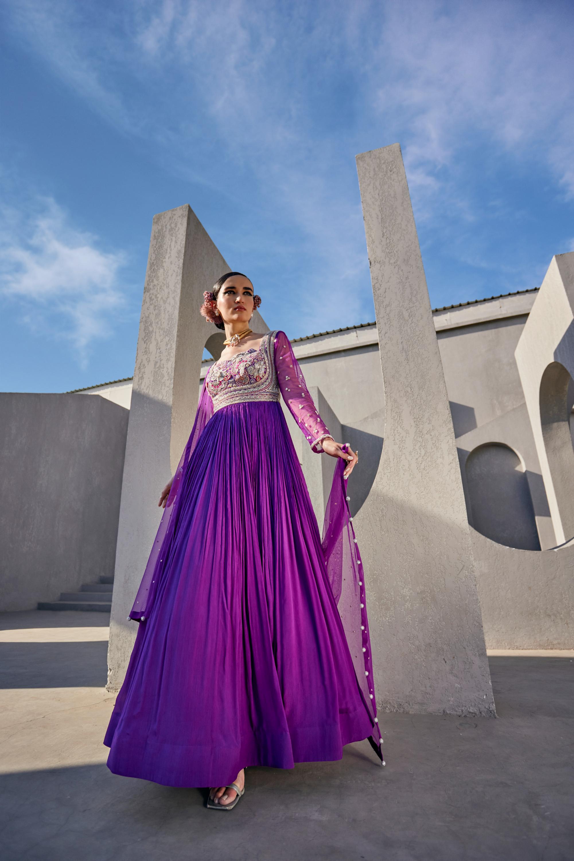 Tithira Anarkali set