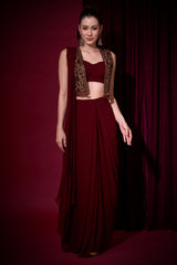 RUDRANI SAREE JACKET SET
