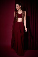 RUDRANI SAREE JACKET SET