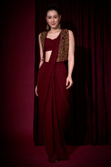 RUDRANI SAREE JACKET SET