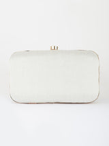 Silver Cleopatra Handembroidered Clutch