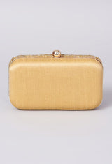 Gold Beaded Handembroidered Clutch