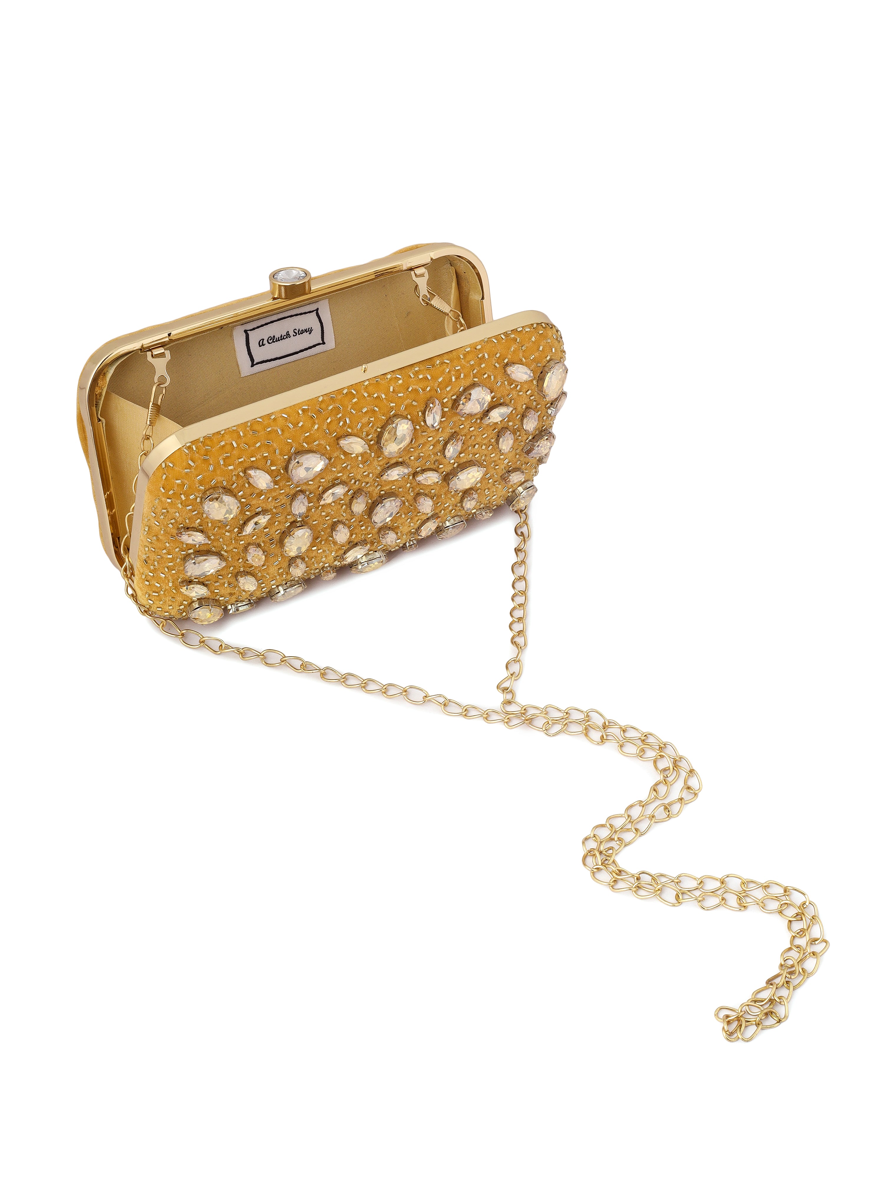 Crystal Studded Handembroidered Clutch
