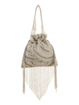 Platinum Lux Tassels Handembroidered Potli