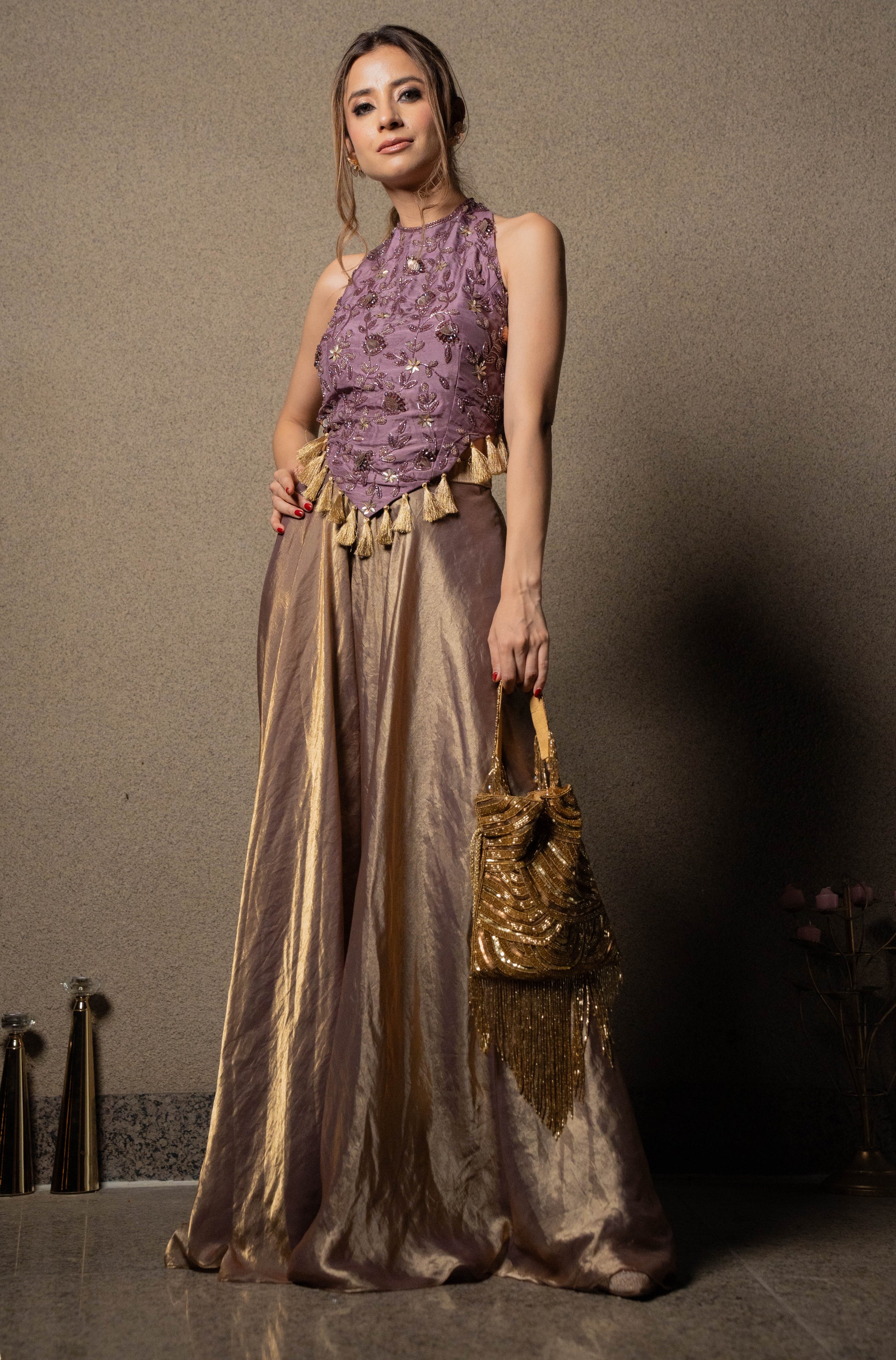 Glittering Tassels Handembroidered Potli
