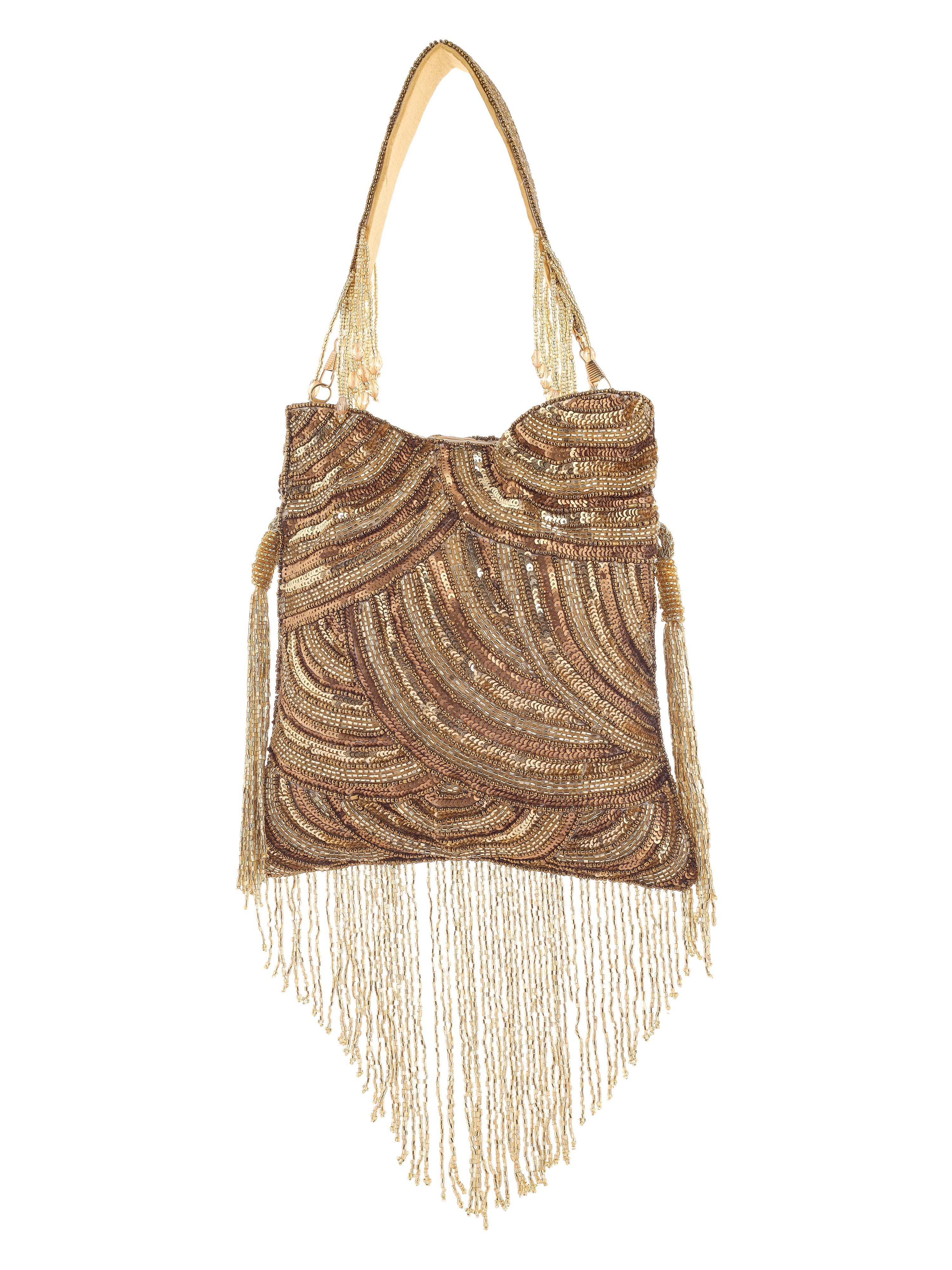 Glittering Tassels Handembroidered Potli