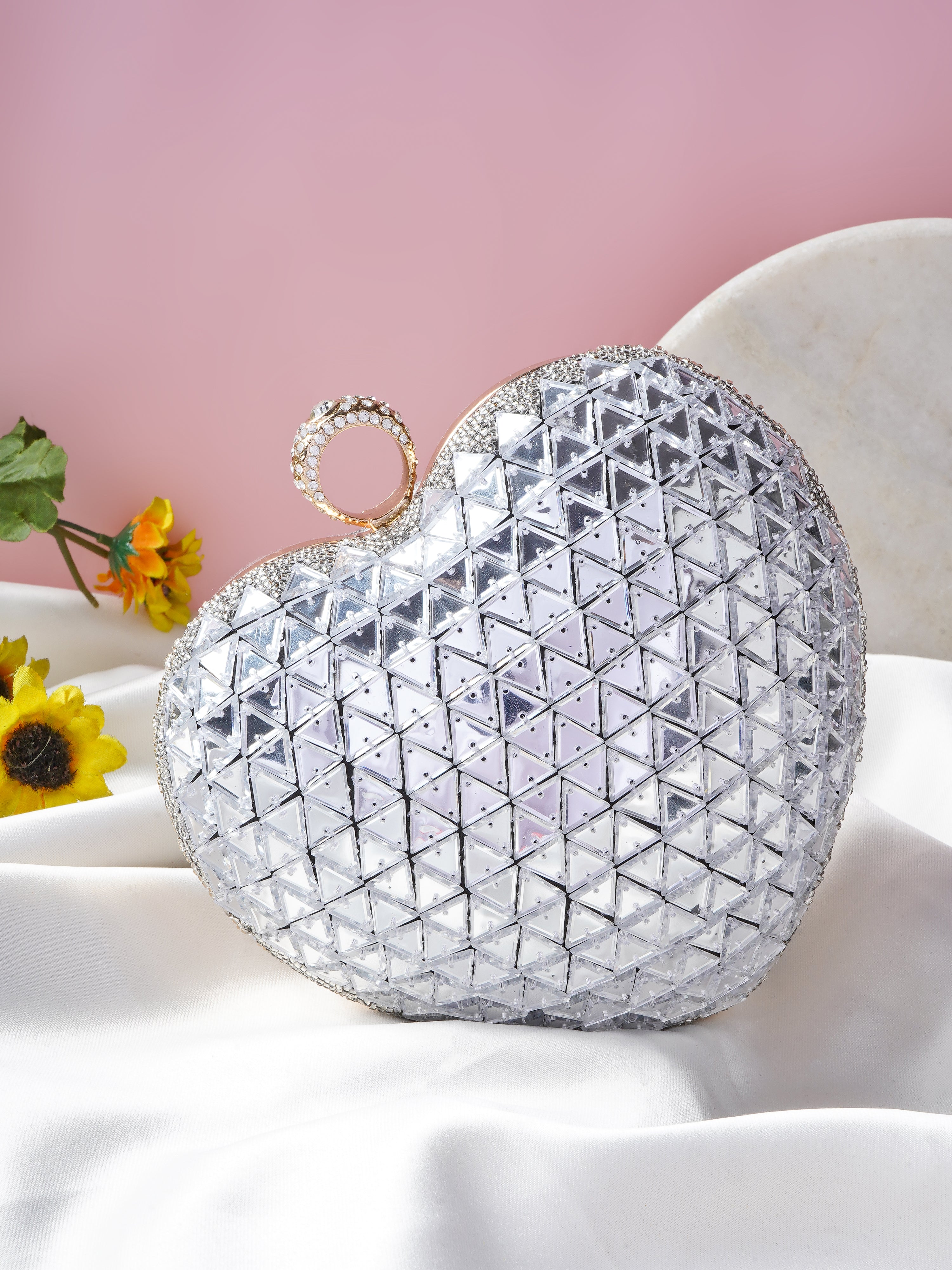 Lovestruck Heart Handembroidered Clutch