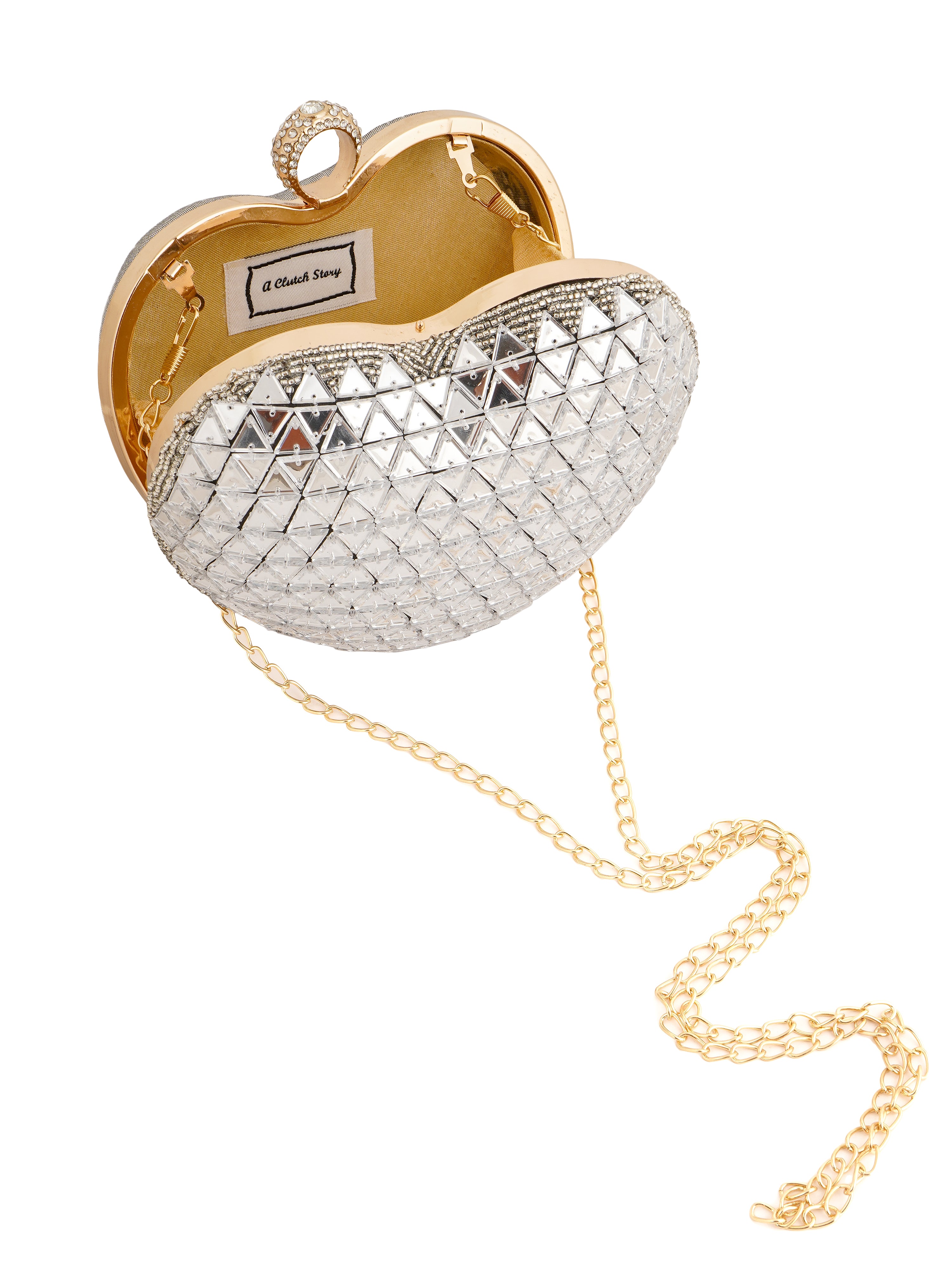 Lovestruck Heart Handembroidered Clutch
