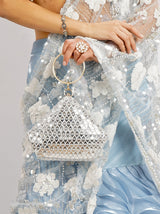 Dazzling Diamond Handembroidered Clutch