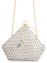 Dazzling Diamond Handembroidered Clutch
