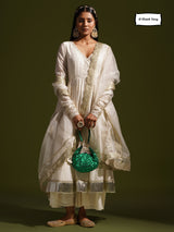 Emerald Glow Handembroidered Purse