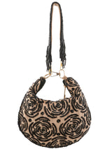 Midnight Bloom Handembroidered Purse