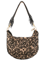 Midnight Bloom Handembroidered Purse